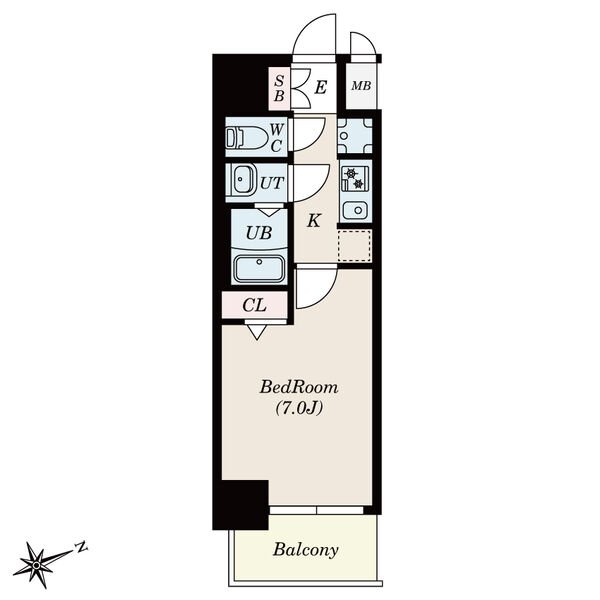 S-RESIDENCE川名駅Northの間取り