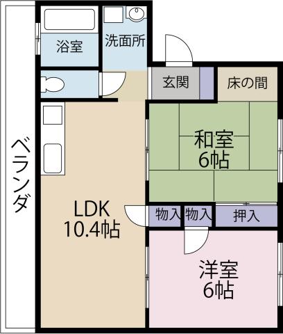 【コォーリングマンションIIの間取り】