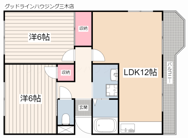 カインド小野の間取り