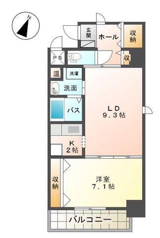 平塚市錦町のマンションの間取り