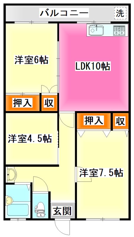 石川ハイツIIの間取り