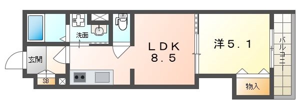 【ラモーナ北条Iの間取り】