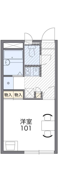 広島市南区比治山本町のアパートの間取り