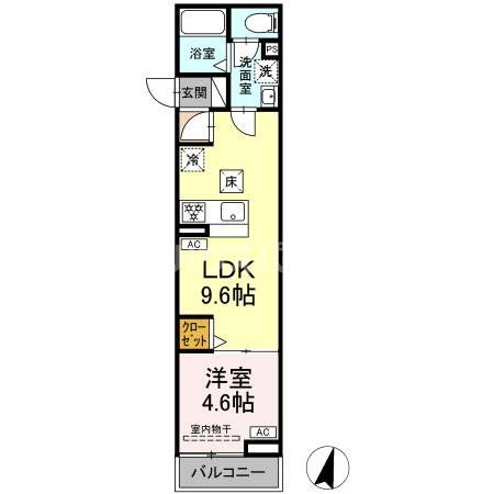 江戸川区西瑞江のアパートの間取り