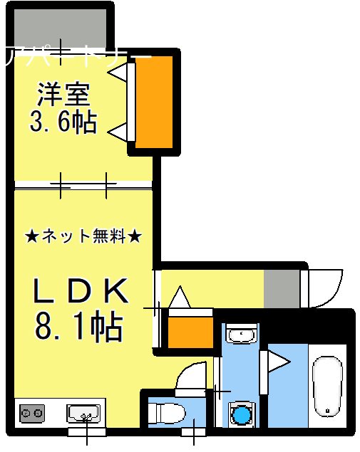 Ｚｅｒｏ　みやた通りの間取り