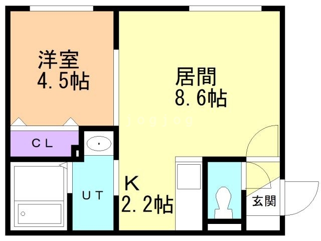 札幌市東区北三十三条東のマンションの間取り