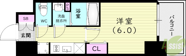 プレサンス兵庫駅前の間取り