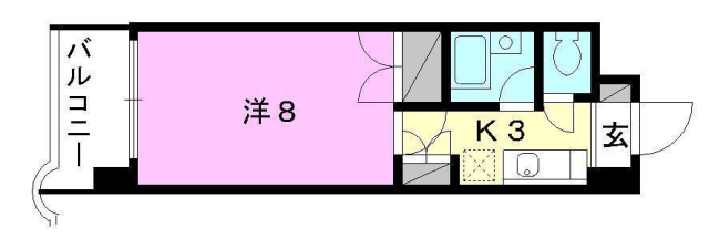 松山市祝谷東町のマンションの間取り