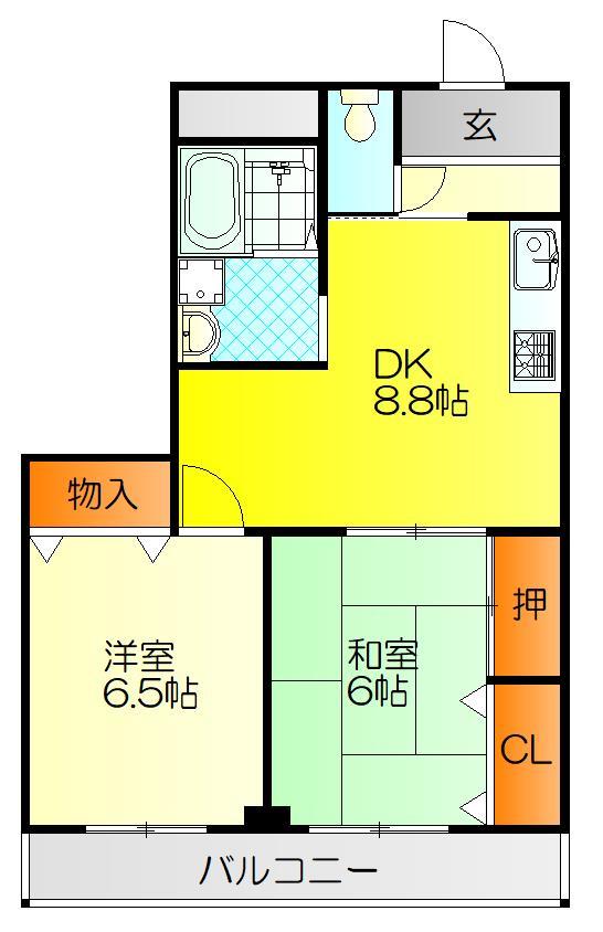 メゾン交楽園参番館の間取り