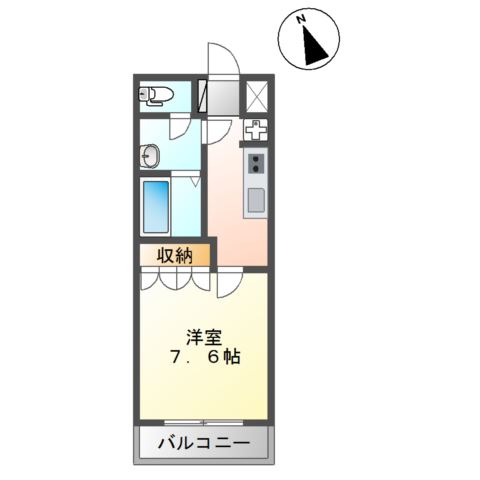 米子市上福原のアパートの間取り