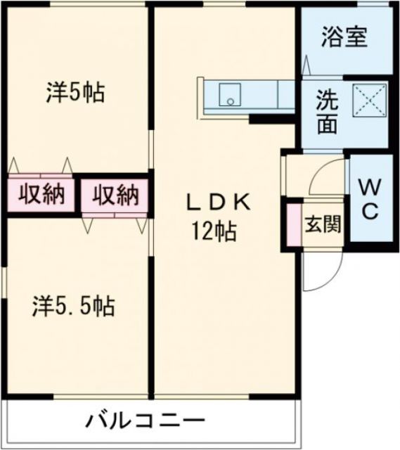 レトアフリーゼＡの間取り