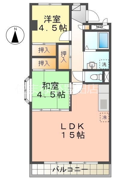 サンロイヤル梅村の間取り