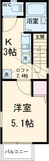 世田谷区八幡山のアパートの間取り