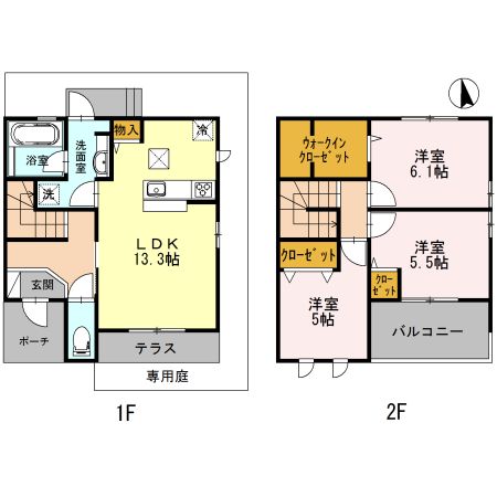 ラフィーネ　B棟の間取り