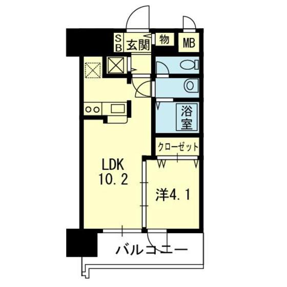 ライズ熊大病院前IIの間取り