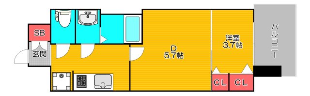 S-RESIDENCE日本橋Qualierの間取り