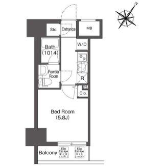 川崎市高津区溝口のマンションの間取り