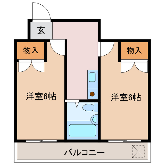 津市一身田中野のマンションの間取り