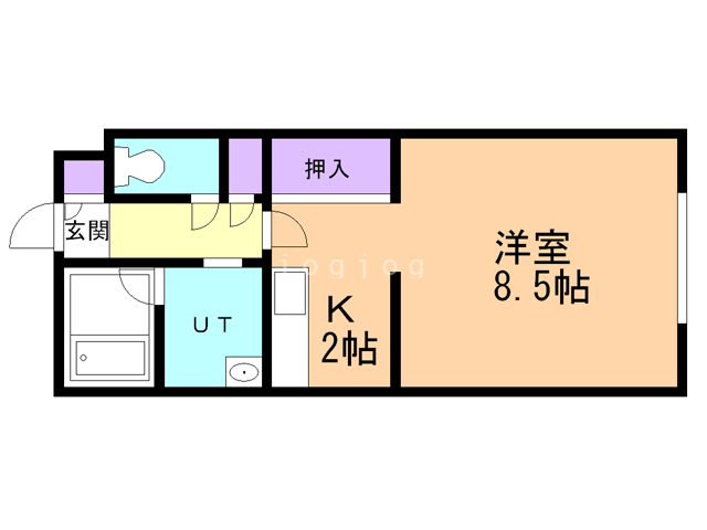 旭川市神楽岡二条のマンションの間取り