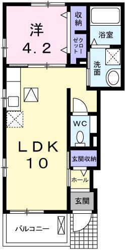 加西市北条町古坂のアパートの間取り