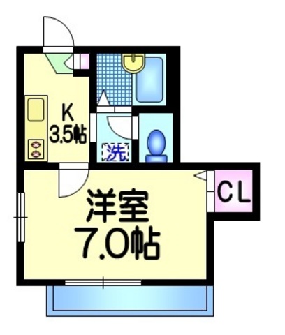 荒川区荒川のマンションの間取り