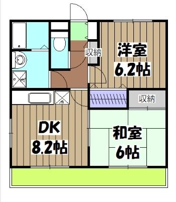 京都市西京区下津林南大般若町のマンションの間取り