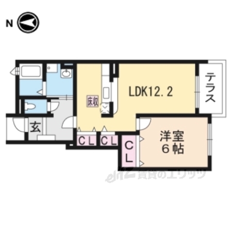 【蒲生郡日野町大字上野田のアパートの間取り】