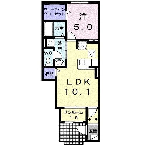 八戸市長者のアパートの間取り