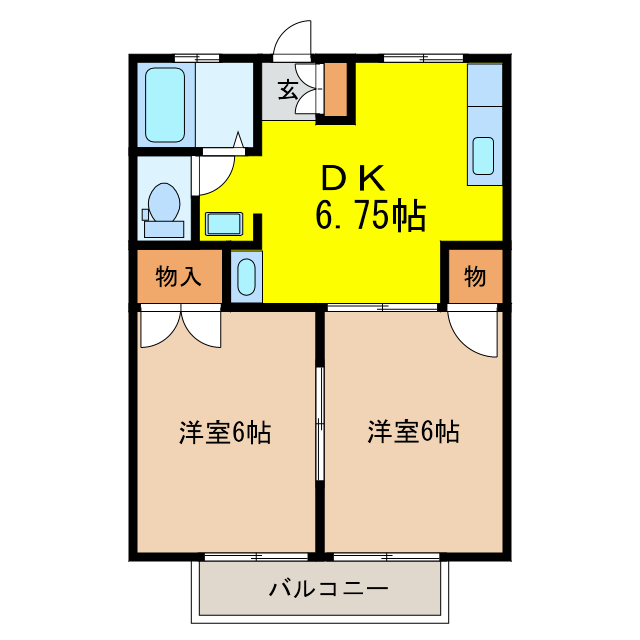 NARABUハイツ2の間取り