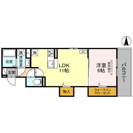 （仮称）D-room西京極殿田町PJ　C棟の間取り