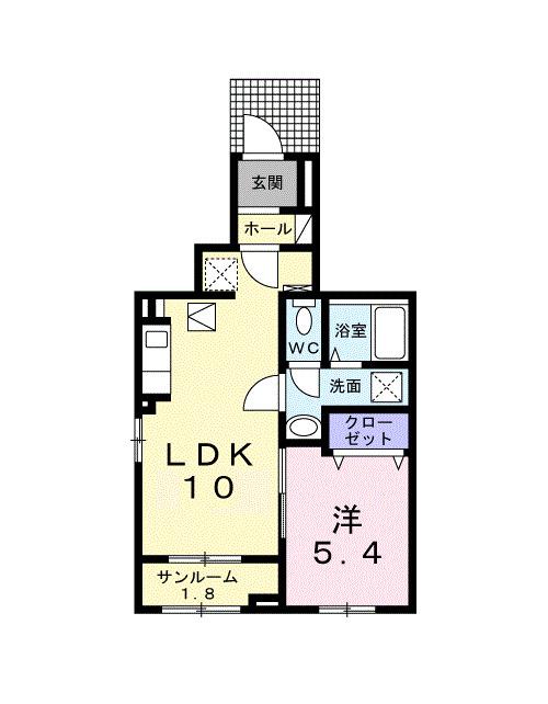 天草市大浜町のアパートの間取り