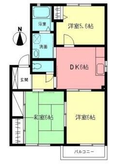 小田原市中町のアパートの間取り