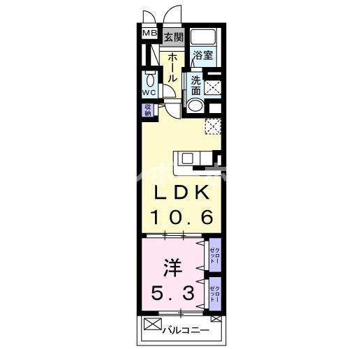 さいたま市岩槻区西町のマンションの間取り