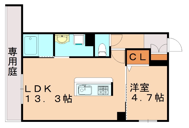 福岡市博多区吉塚のアパートの間取り