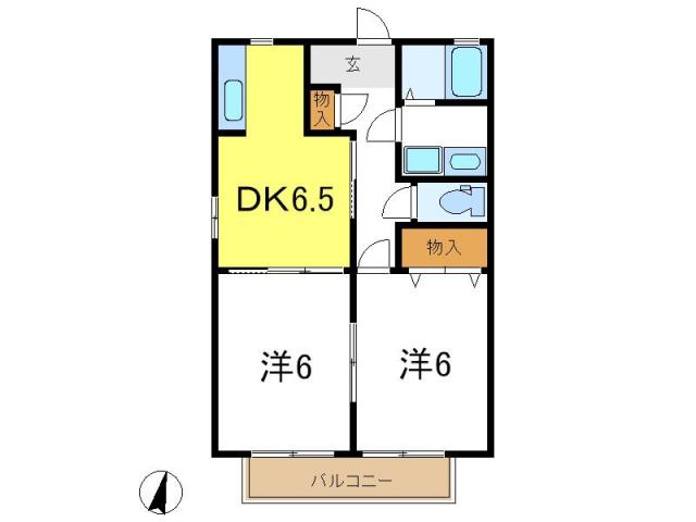 加古郡稲美町六分一のアパートの間取り