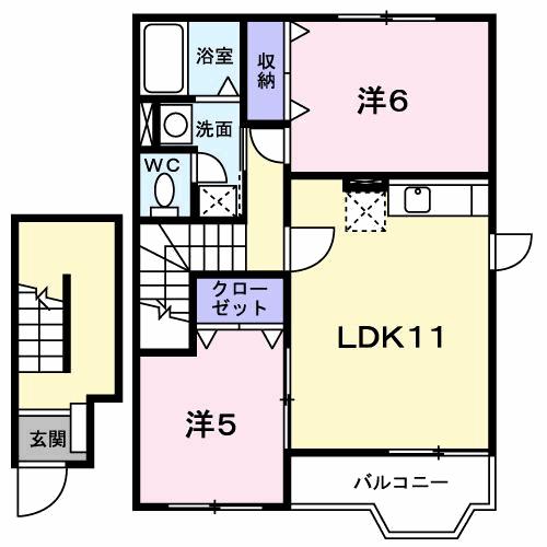 カーサユーカリ壱番館の間取り