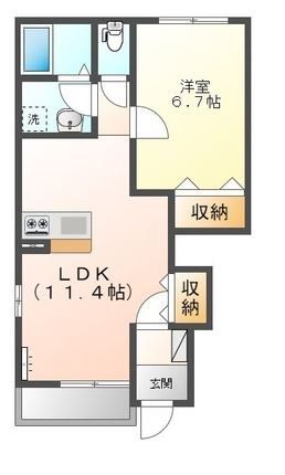 狭山市入間川のアパートの間取り