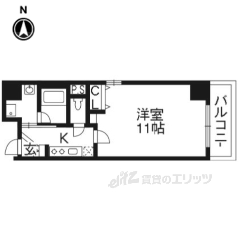 アスヴェル京都西大路御池の間取り