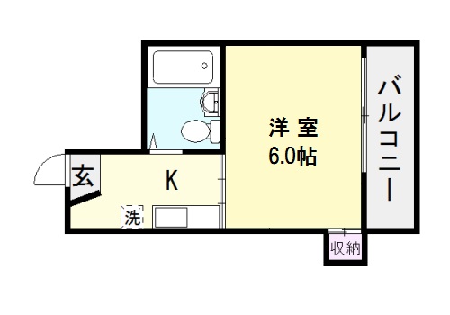 鹿児島市南林寺町のマンションの間取り