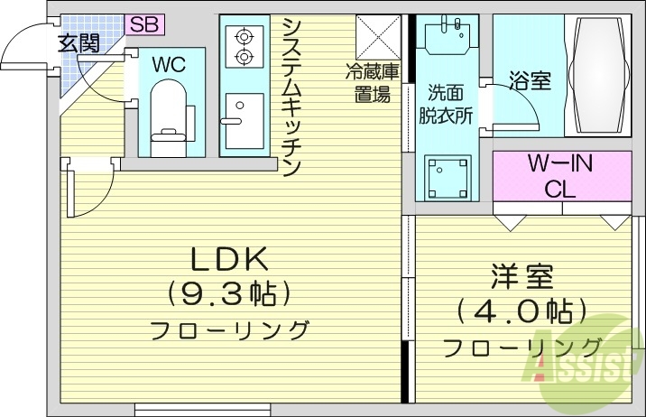 ウィンダムヒル南5条の間取り