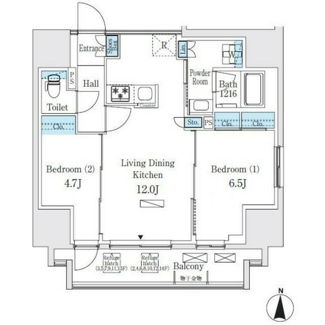 台東区入谷のマンションの間取り
