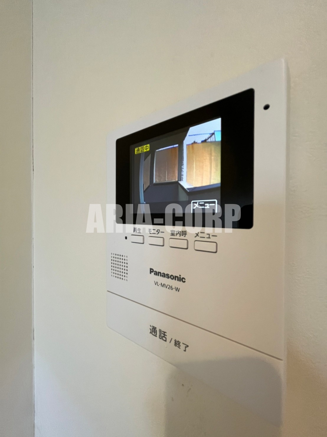 セキュリティ　録画機能付きTVモニターホンで外出時の訪問者も確認できます！