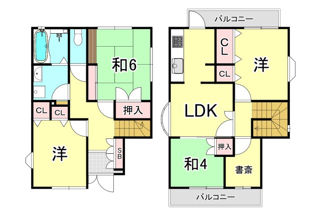 貸家 芦屋市楠町の間取り写真