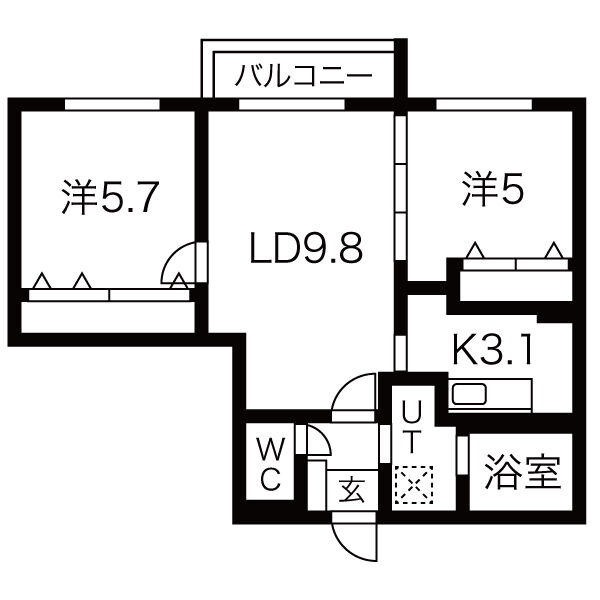コローレ桑園の間取り写真