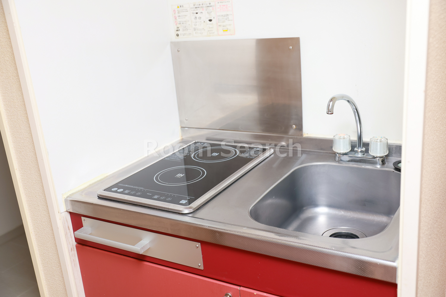 キッチン　2口コンロ、キッチン収納