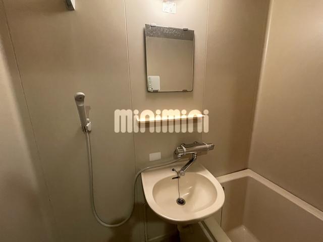 洗面設備　浴槽の横に洗面があります