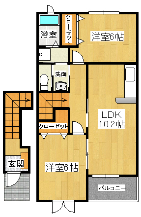 グレイスフルＢの間取り