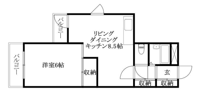 メゾンミヤザキ山越の間取り