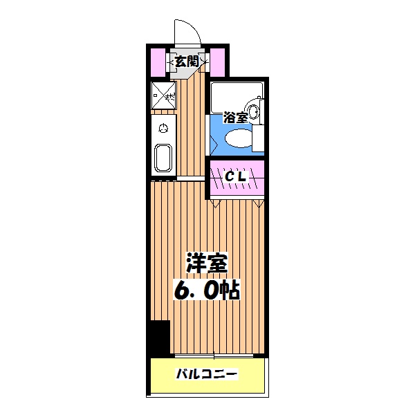 立川市曙町のマンションの間取り