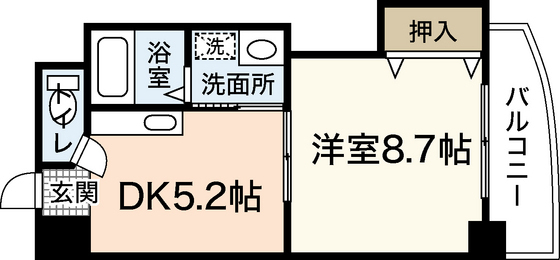 広島市中区吉島町のマンションの間取り